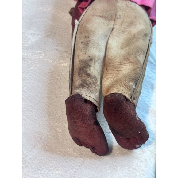 Vtg Mexican Gourd Doll Handmade Paper Mache Folk Art Girl and Boy  Pet READ - Picture 12 of 16